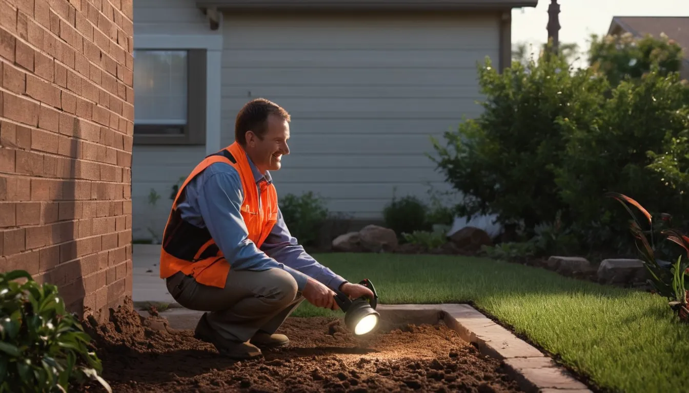 Termite provider inspecting a home's crawl space foundation in Fletcher